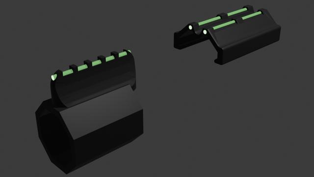 Fiber Optic Sight idea for Uberti Replica of Remington New Model 1858 3D model thumbnail
