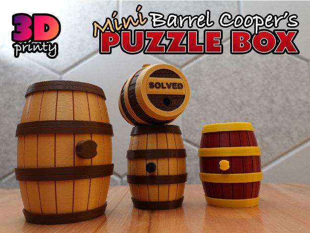 Mini Barrel Cooper's Puzzle Box 3D model thumbnail