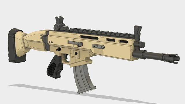 Fortnite SCAR 3D model thumbnail