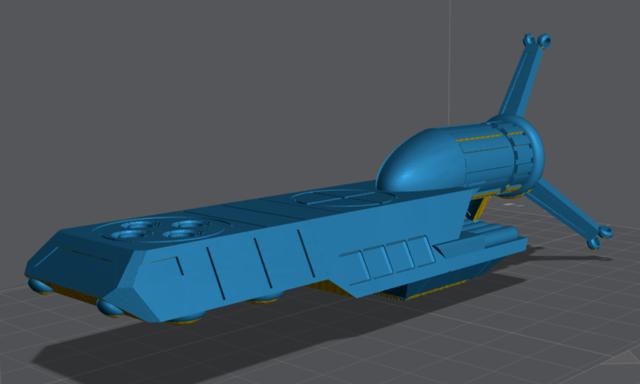 Texas warship (C) 3D model thumbnail