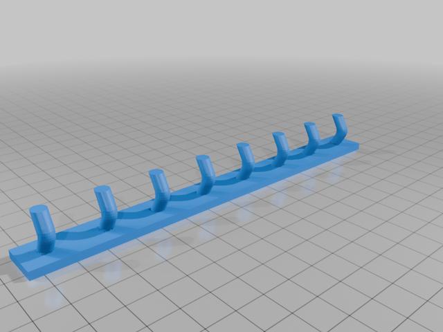 necklace holder smaller and without screw holes 3D model thumbnail