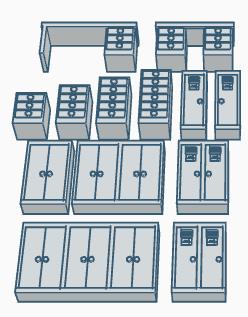 Werkstattmoebel / Workshop Furniture 3D model thumbnail