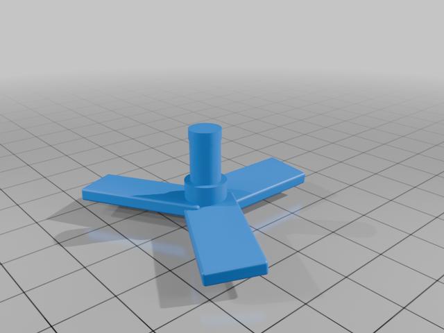 Duplo Propeller with pin and 3 blades for 2159 3D model thumbnail