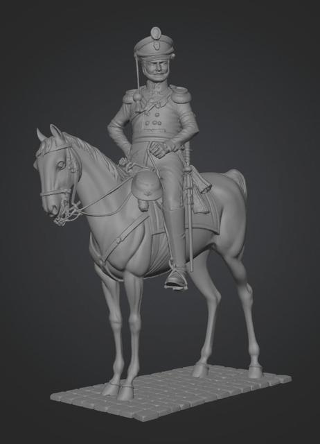 Staff officer of the Ufa Infantry regiment,1814 3D model thumbnail