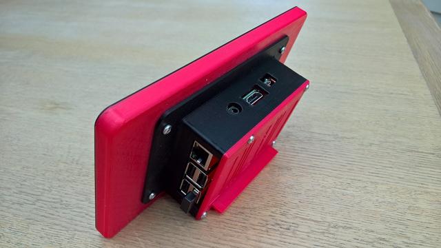 Raspberry Pi 7 Inch Touchscreen display case 3D model thumbnail