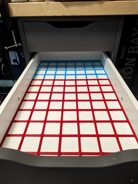 Gridfinity Thin Baseplate Set for Ikea Alex Drawers 3D model thumbnail