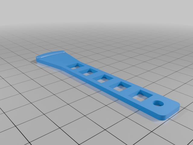 Kettler for table tennis net with larger holes to accomodate upto 7mm wide pegs 3D model thumbnail