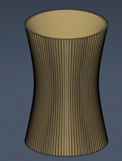 Modular Geometric Tessellation Vase / Voronoi Stacking Sculpture 3D model thumbnail