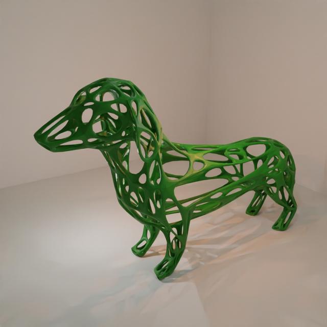 Voronoi Dachshund Dackel 3D model thumbnail