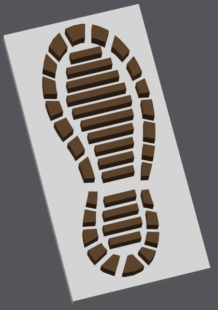 Forensic Shoe Prints 3D model thumbnail
