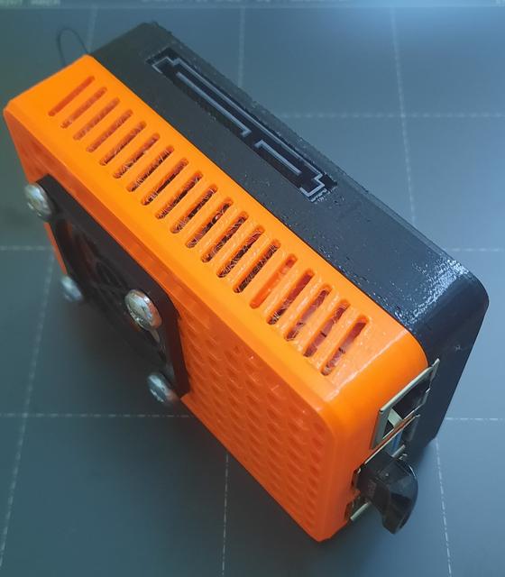 Raspberry pi 4b case with SSD drive slot 3D model thumbnail