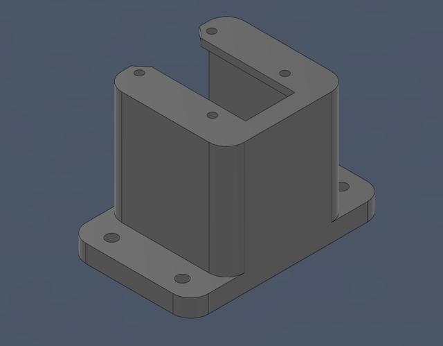 ST3215 Servo Motor Mount 3D model thumbnail