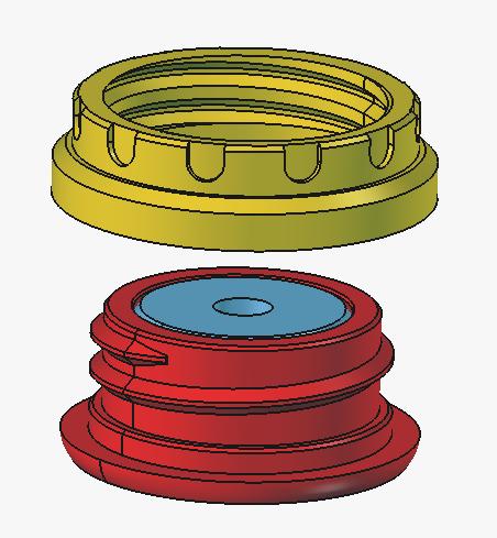 Print-in-place PTFE Tube Passthrough 3D model thumbnail