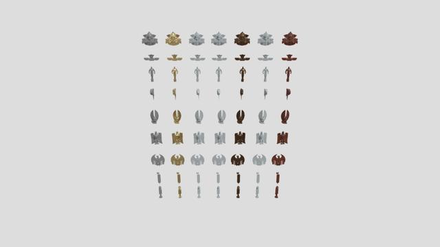 Mega Architectural Ornaments & Emblems Bundle 3D model thumbnail