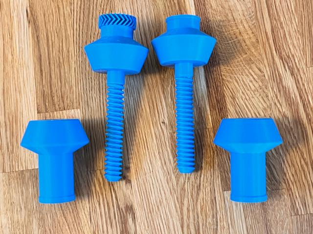 Universal Centering Cone Axles and Nuts for Bambu Lab Filament Spool Switcher & Winder 3D model thumbnail