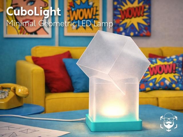 CuboLight — Minimal Geometric LED Lamp 3D model thumbnail