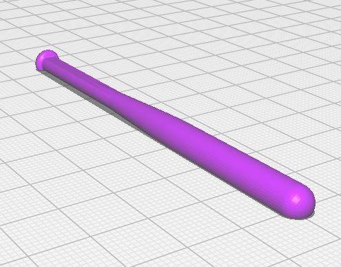 Lucky 13 Baseball bat 3D model thumbnail