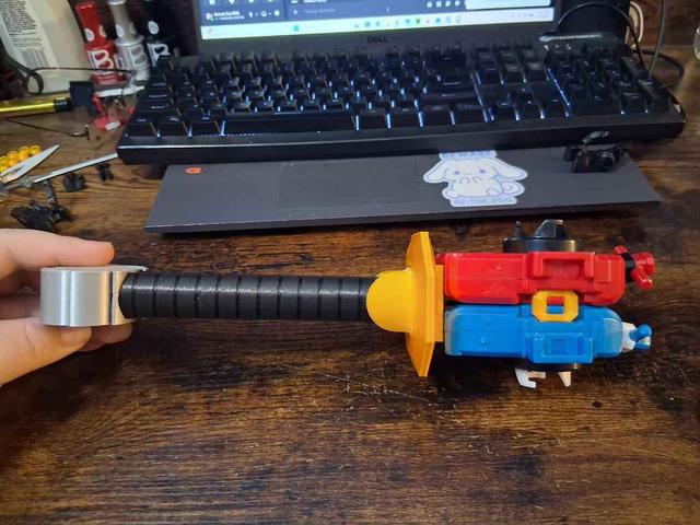 Beyblade X Dual Spin String Launcher Grip 3D model thumbnail