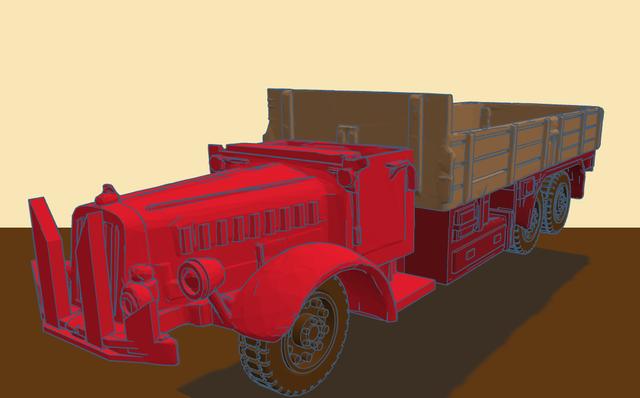 ORKS! Faun L900 D567 6x4 Tank transporter in 1:48th 3D model thumbnail