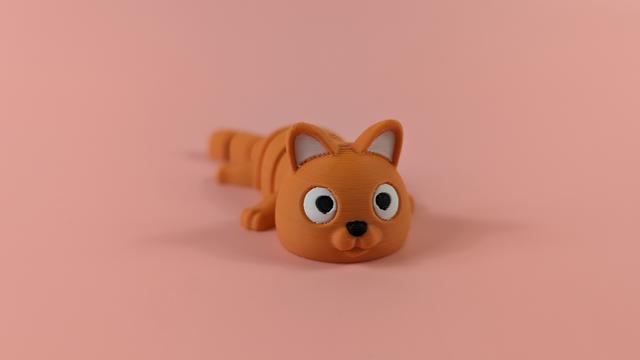 Cat - Articulated Figure Keychain 3D model thumbnail