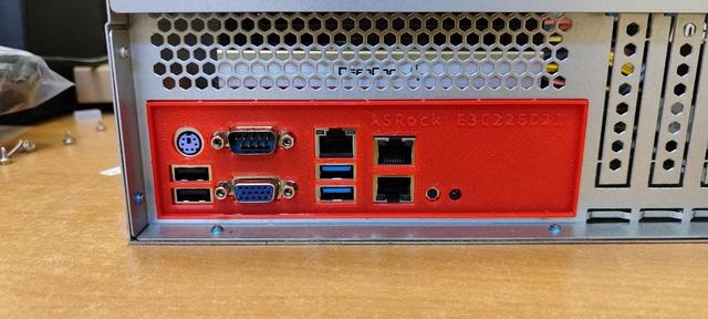 ATX IO Shield for ASRock E3C226D2I 3D model thumbnail