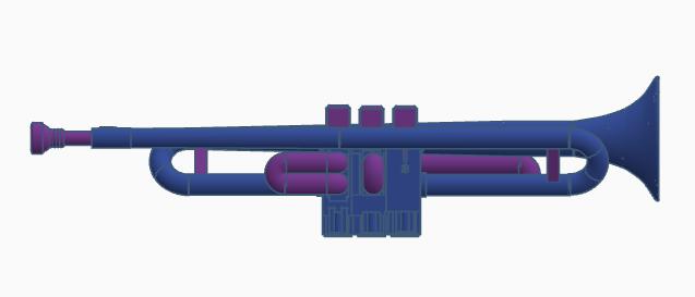 ExperiMental Rectangle Trumpet 15 3D model thumbnail