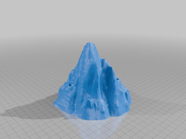 volcano airstone hider for aquarium 3D model thumbnail