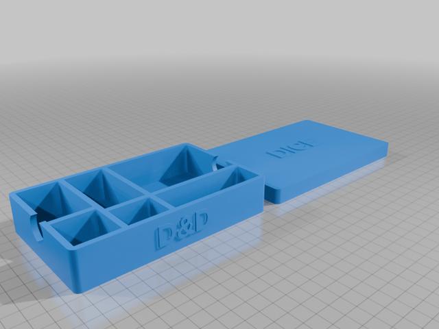 Dice Holder with compartments  3D model thumbnail