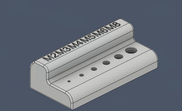 Metric Screw Size Tester – M2 M3 M4 M5 M6 M8 3D model thumbnail