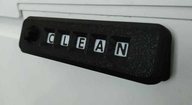 Dishwasher Clean/Dirty Sign with angled backplate 3D model thumbnail