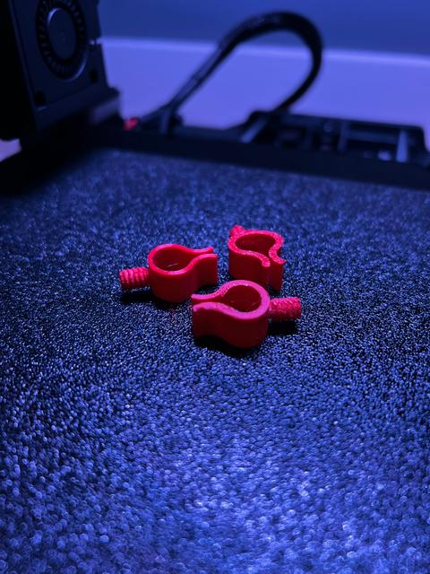 Camera Cable Clip with 1/4" screw 3D model thumbnail