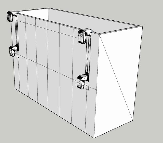 Easy SKADIS hooks to add to custom boxes 3D model thumbnail