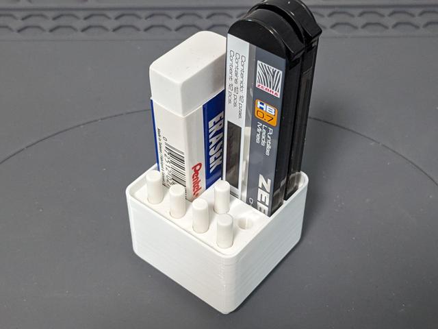 Gridfinity Mechanical Pencil Accessories Holder 3D model thumbnail