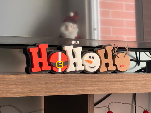 Christmas hohoho Sign 3D model thumbnail
