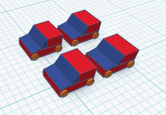 Tiny cars 3D model thumbnail