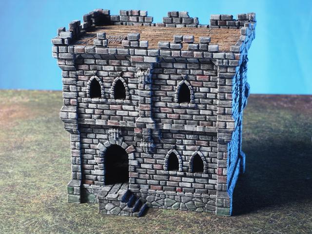 Ulvheim Building with flat roof and 5mm magnets 3D model thumbnail