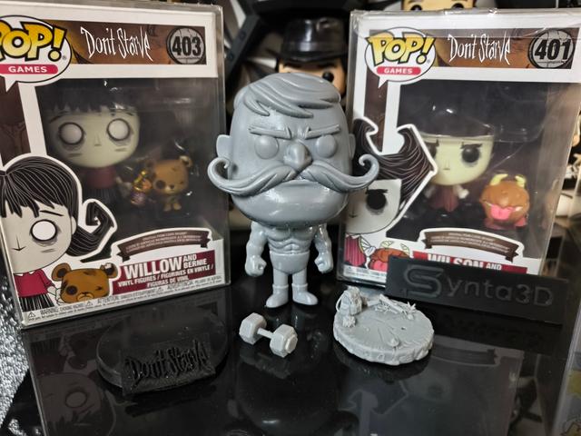 Wolfgang - Don't Starve Fan Art Figure with Accessories 3D model thumbnail