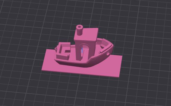 Benchy on a plate 3D model thumbnail