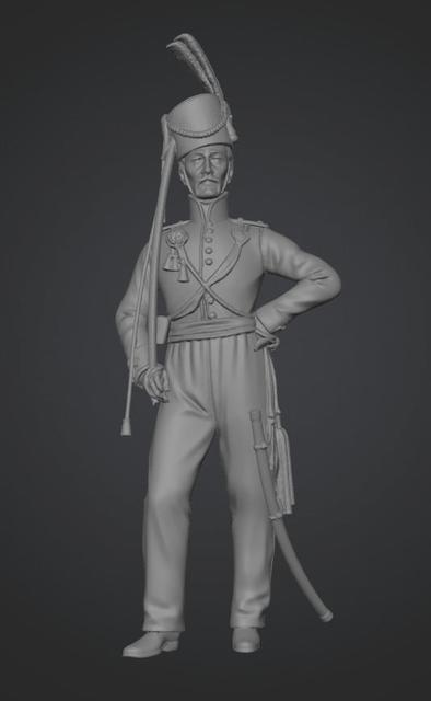 Staff Officer of the Black Sea Cossack Cavalry,1814 3D model thumbnail