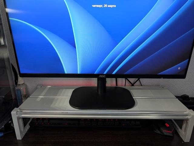 Monitor stand with aluminum profile 3D model thumbnail