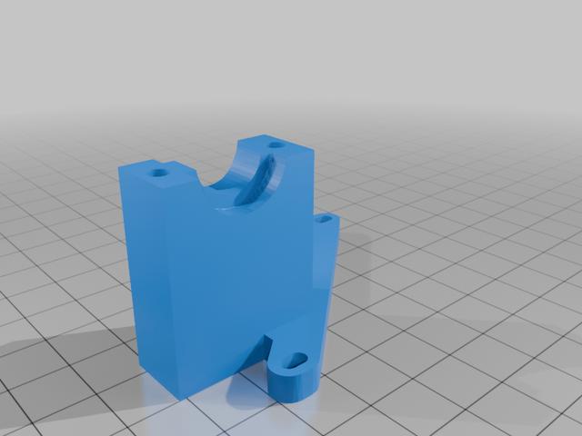 Proper Printing Quick Change Anet A8 e3d v6 nozzle clamp front 3D model thumbnail