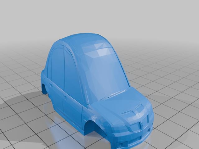 Hot Wheels TOONED style Pontiac G8 3D model thumbnail