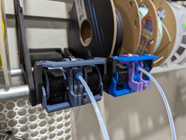 8-Track respooler on RepRack spool holder 3D model thumbnail