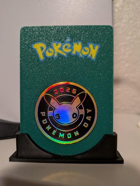 Pokemon Card Coin Holder Display Stand 3D model thumbnail