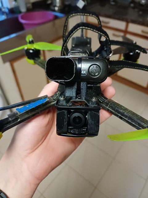 Iflight nazgul eco fpv camera protections + 30 º angle holder 3D model thumbnail