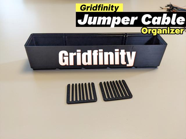 Gridfinity Jumper Cable Holder Organizer 3D model thumbnail