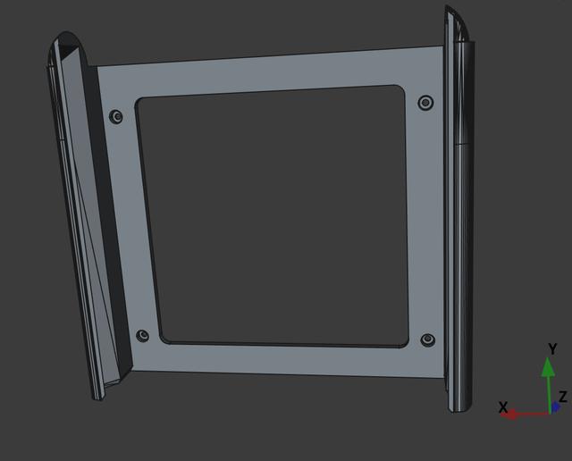 Under Desk Drawer Slim Hanger 3D model thumbnail