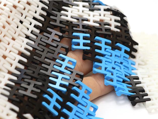 Chainmail 2.0 - Modular 3D Printable Fabric 3D model thumbnail