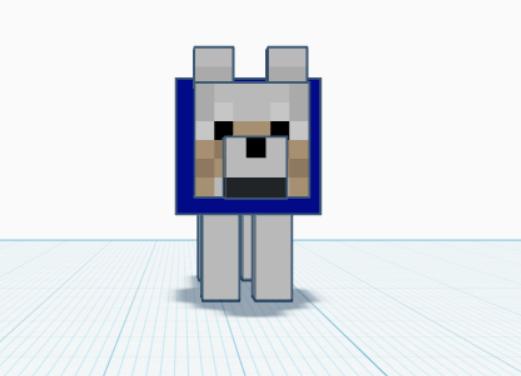 Minecraft dog (dennis) 3D model thumbnail