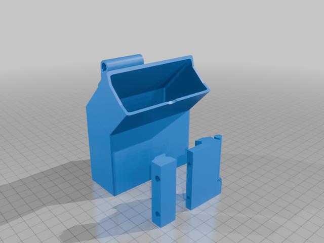 Brass Catcher for 10 - 308 (Quick Detach - Flip Up) 3D model thumbnail